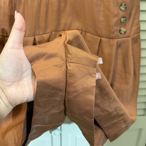 By Anthropologie Sleeveless V-Neck Pinafore Romper - Picture 10 of 10